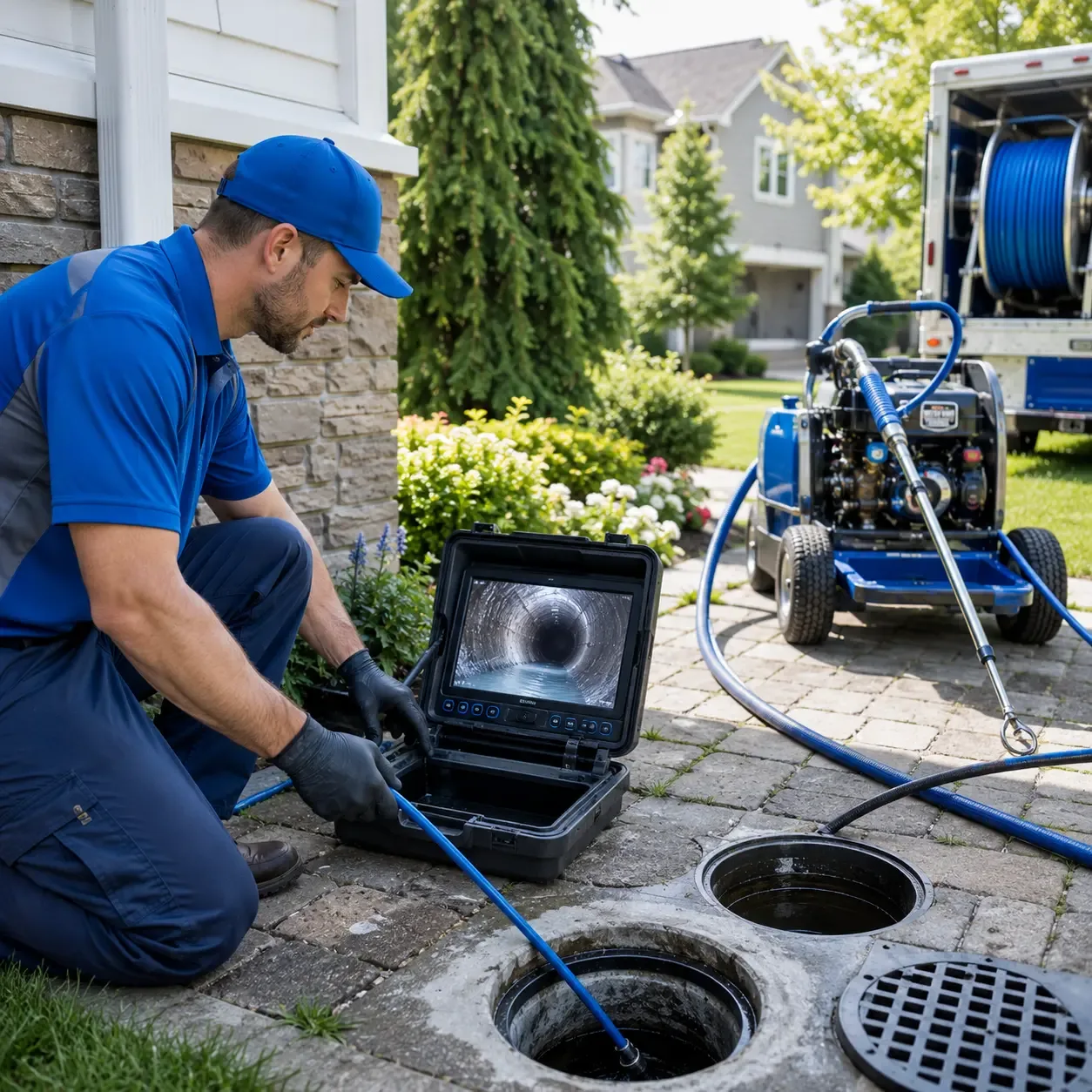 Outdoor drain cleaning professionals serving Galveston, TX
